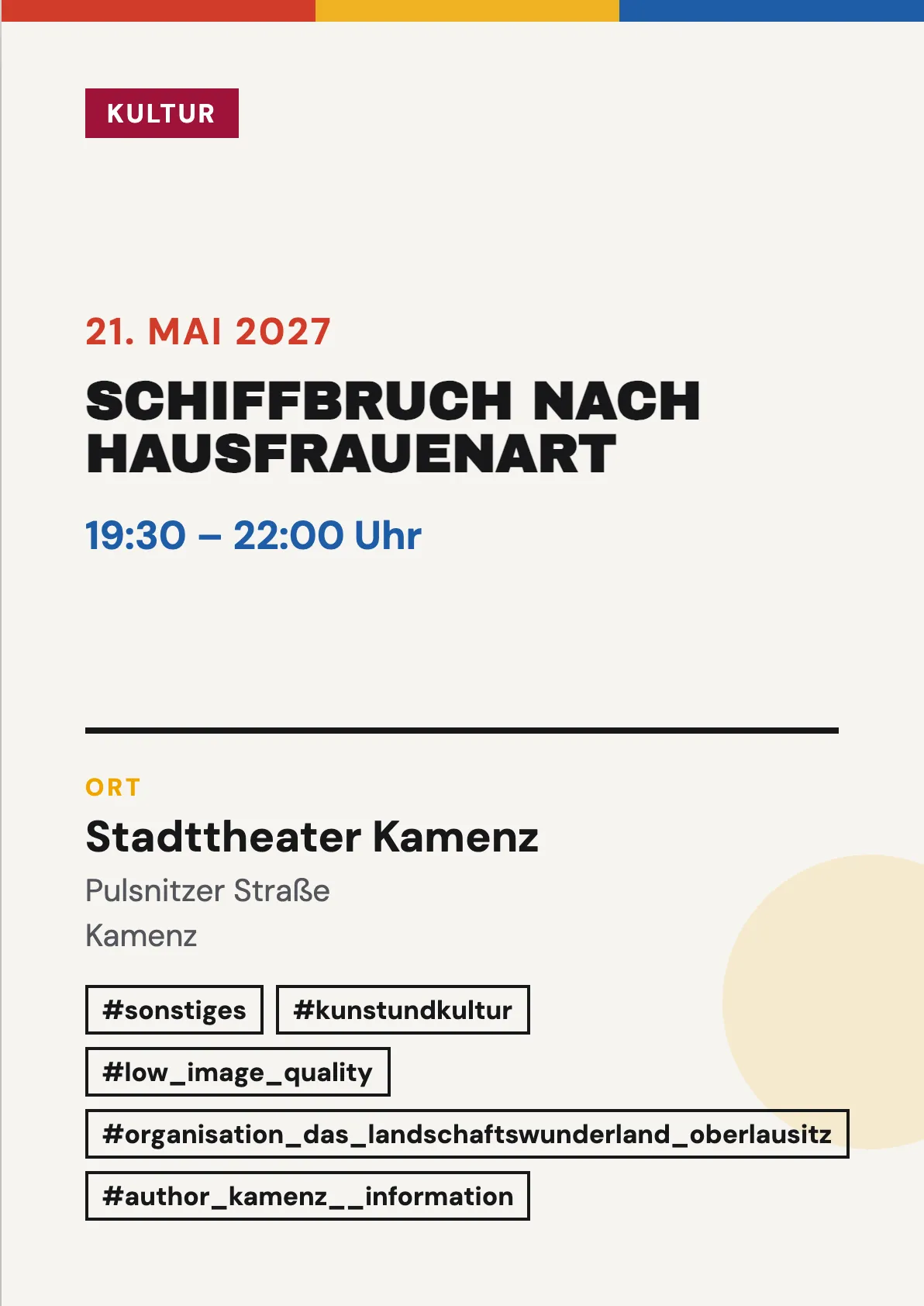 Veranstaltungsflyer