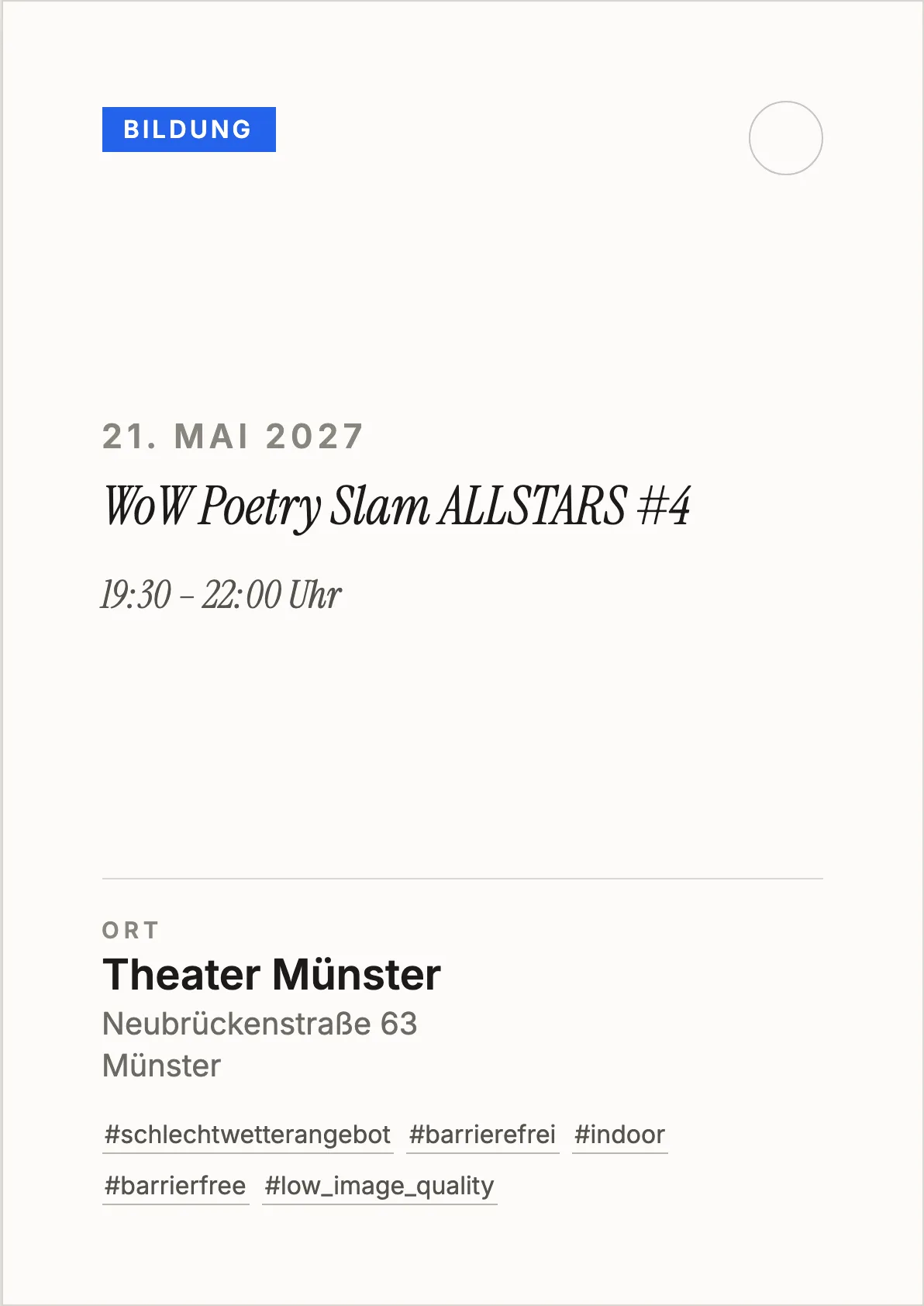 Veranstaltungsflyer