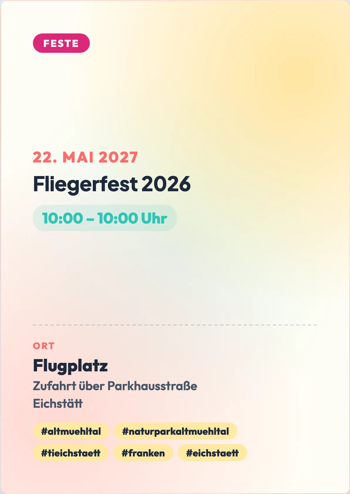 Veranstaltungsflyer