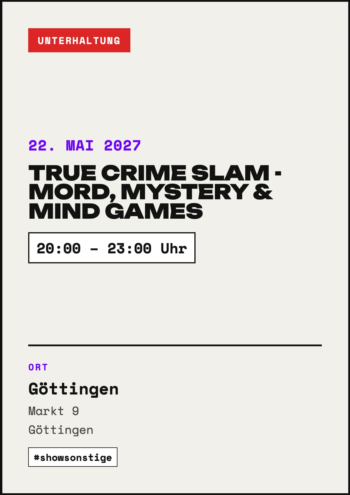 Veranstaltungsflyer
