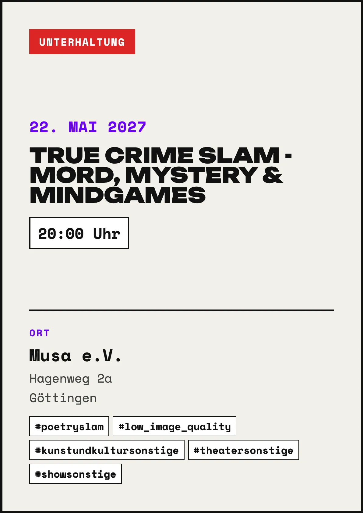 Veranstaltungsflyer