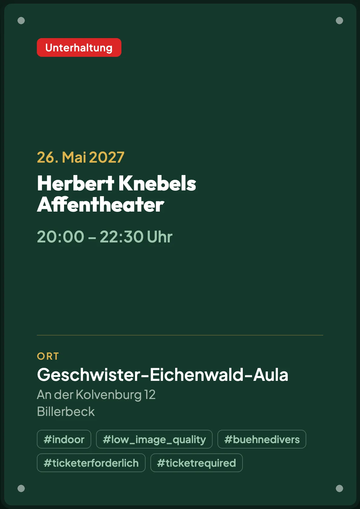 Veranstaltungsflyer