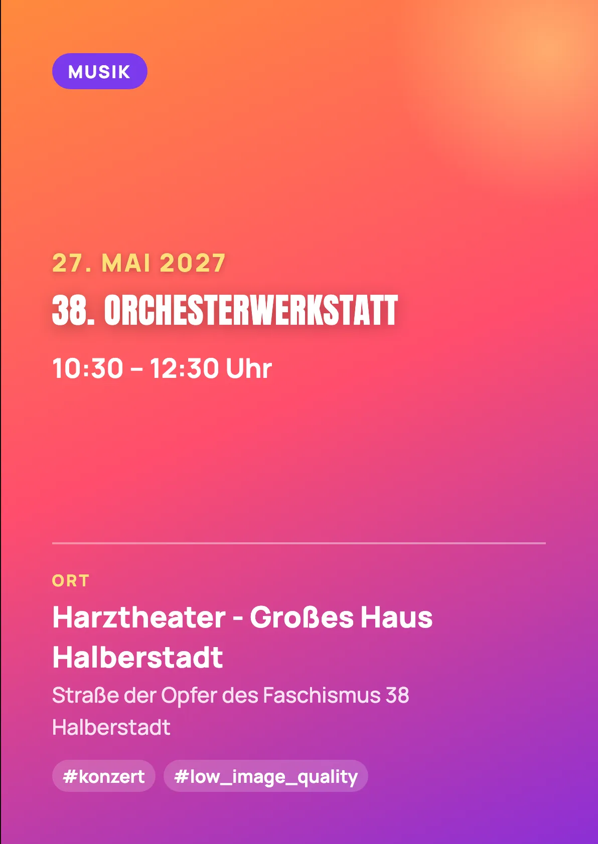 Veranstaltungsflyer