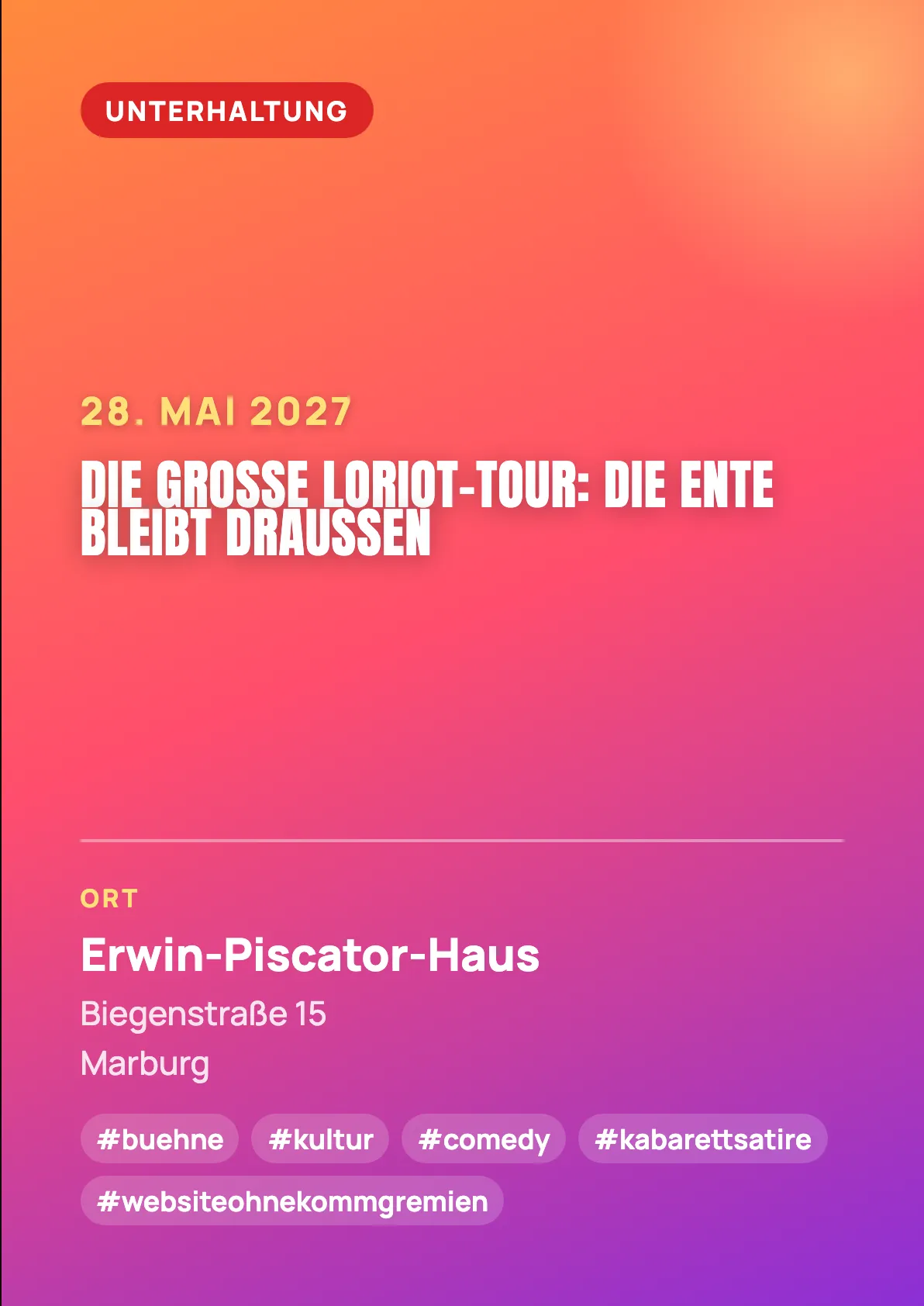Veranstaltungsflyer