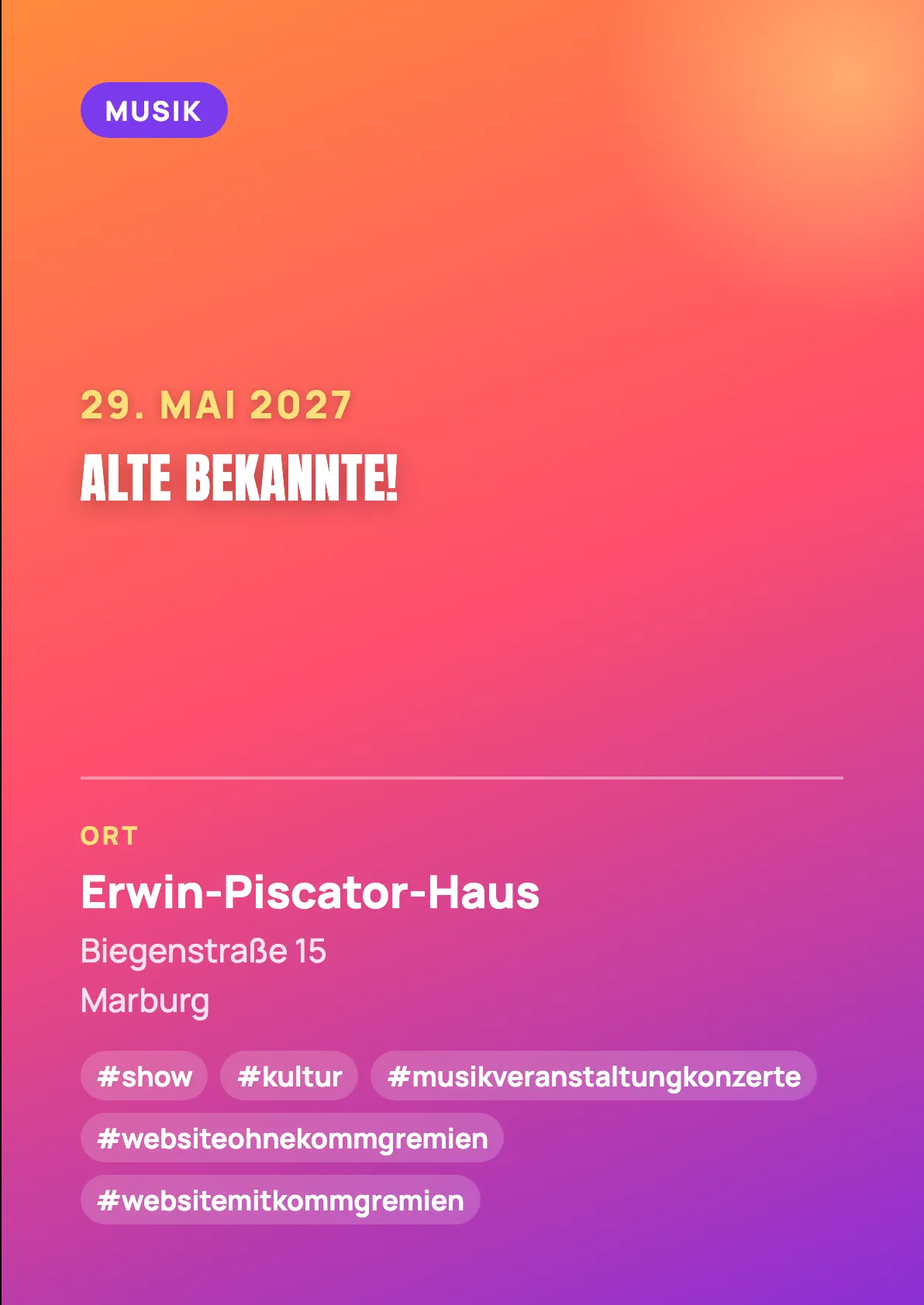 Veranstaltungsflyer