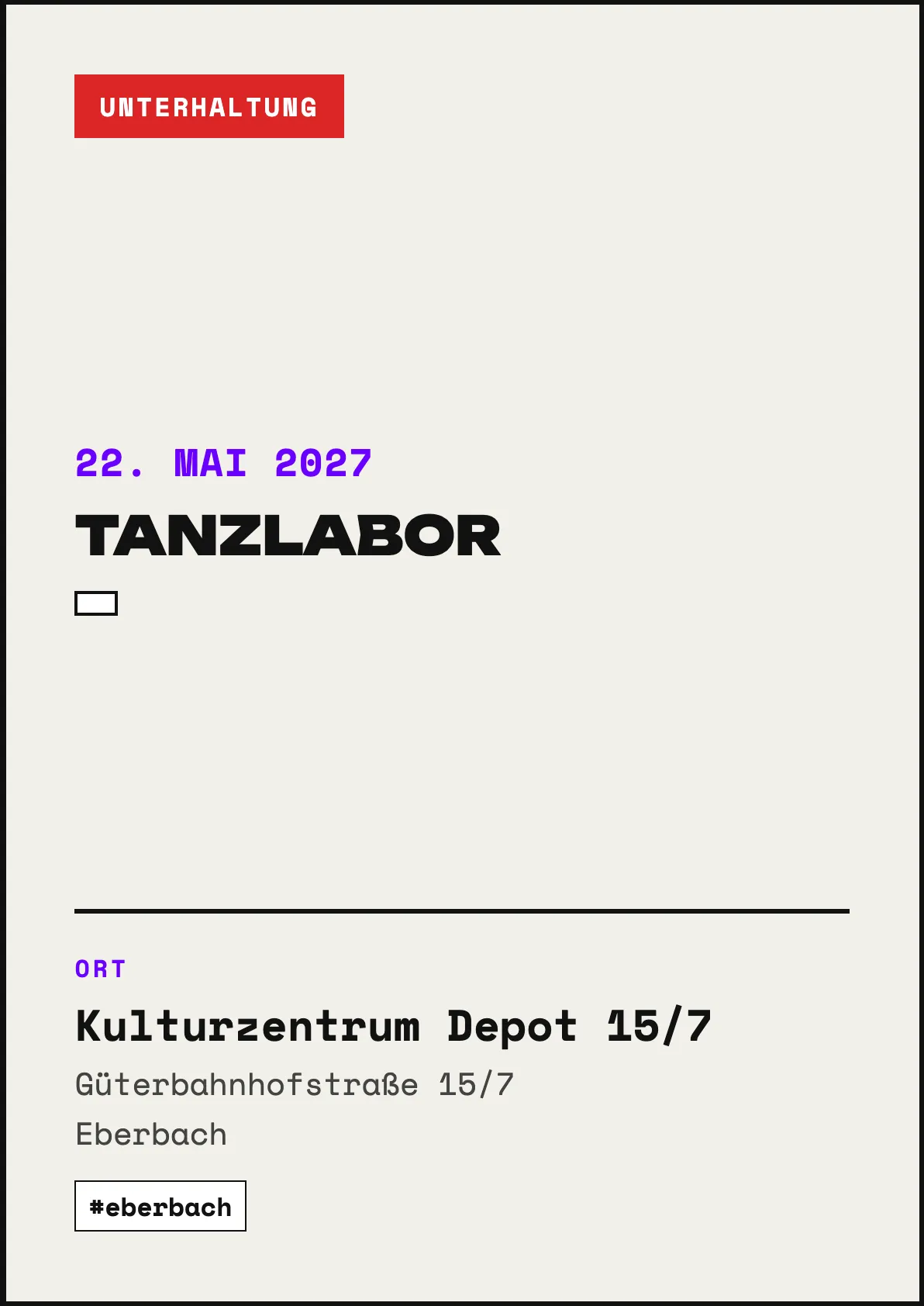 Veranstaltungsflyer