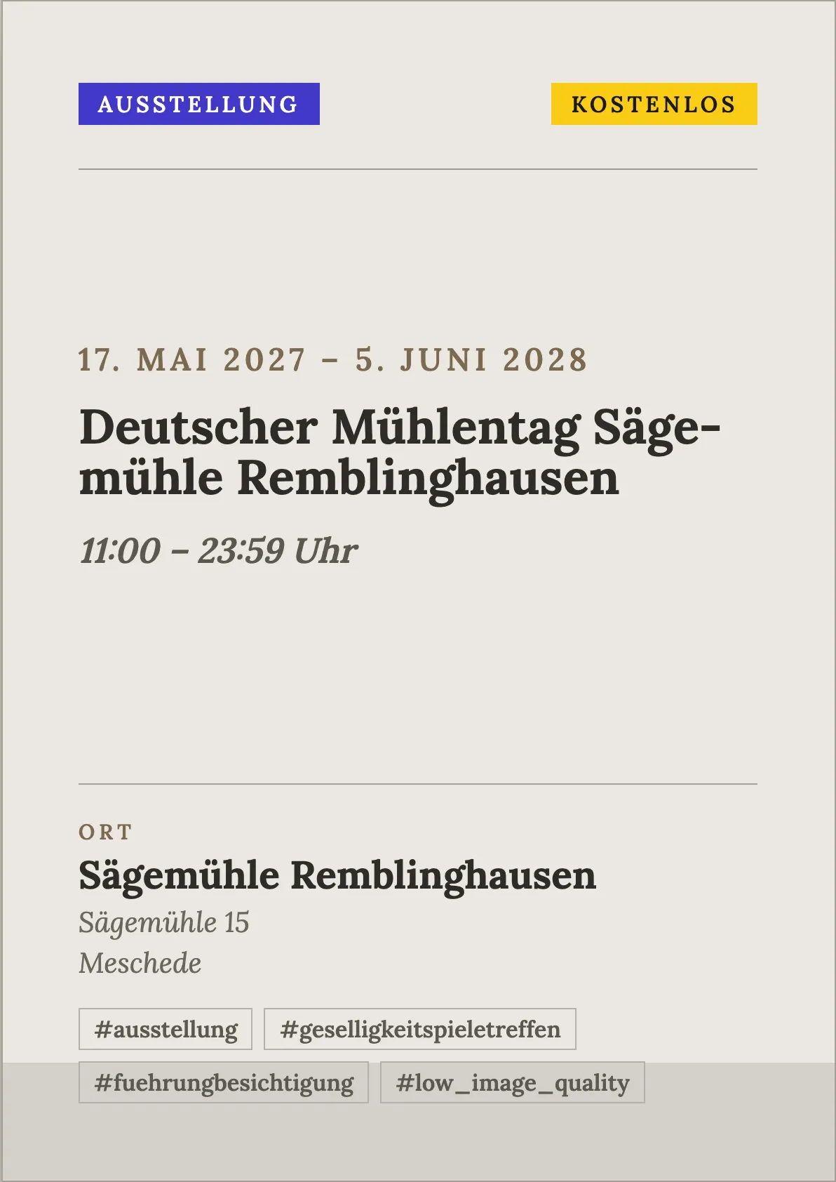 Veranstaltungsflyer