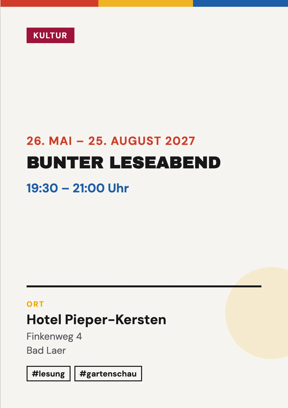 Veranstaltungsflyer