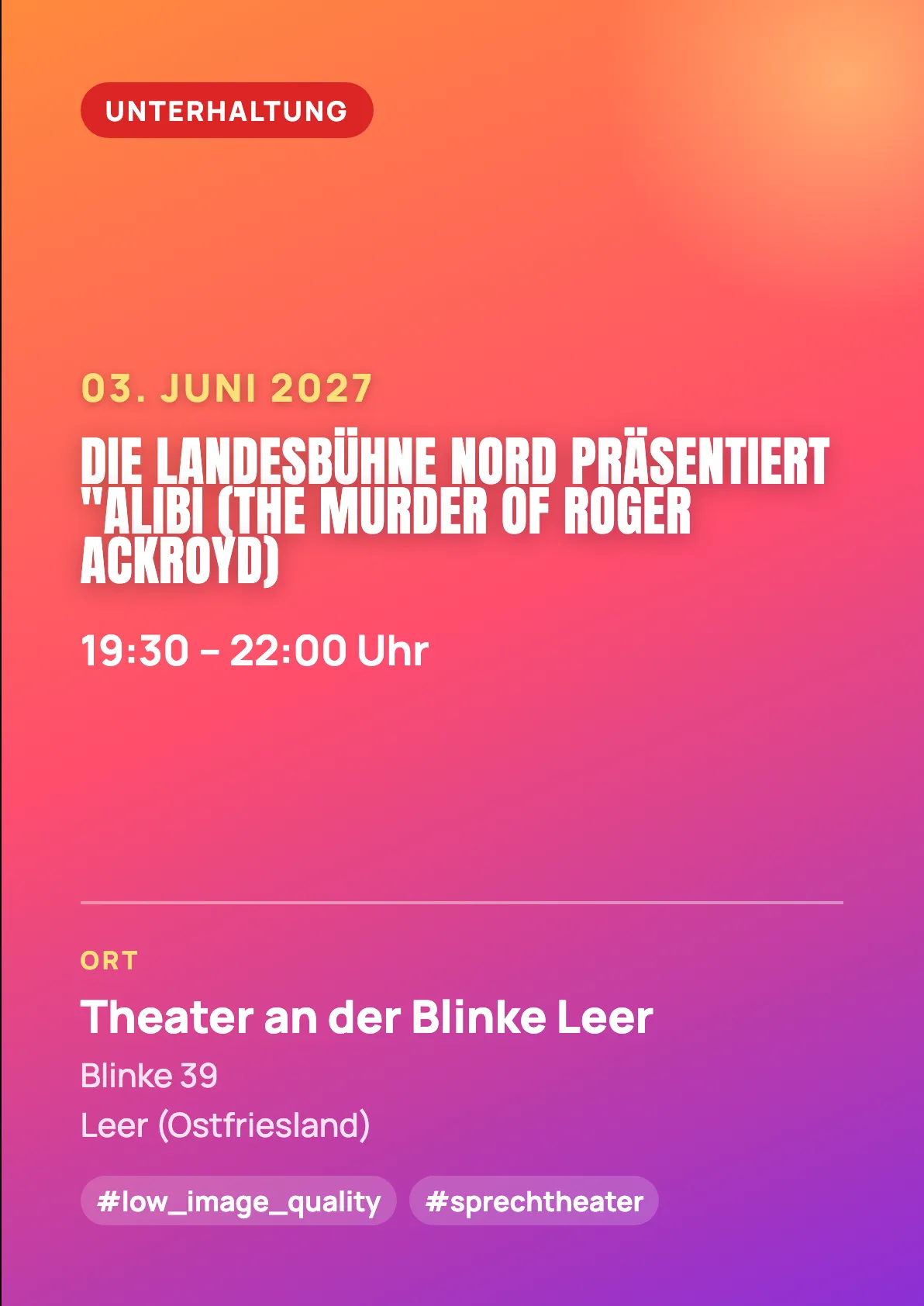 Veranstaltungsflyer