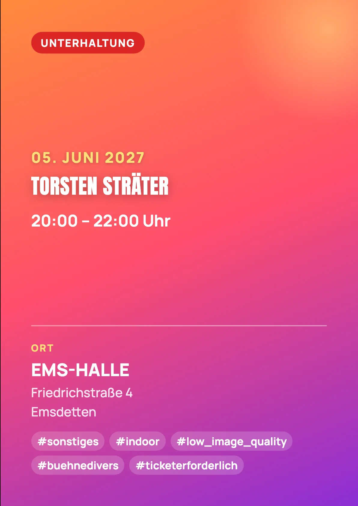 Veranstaltungsflyer