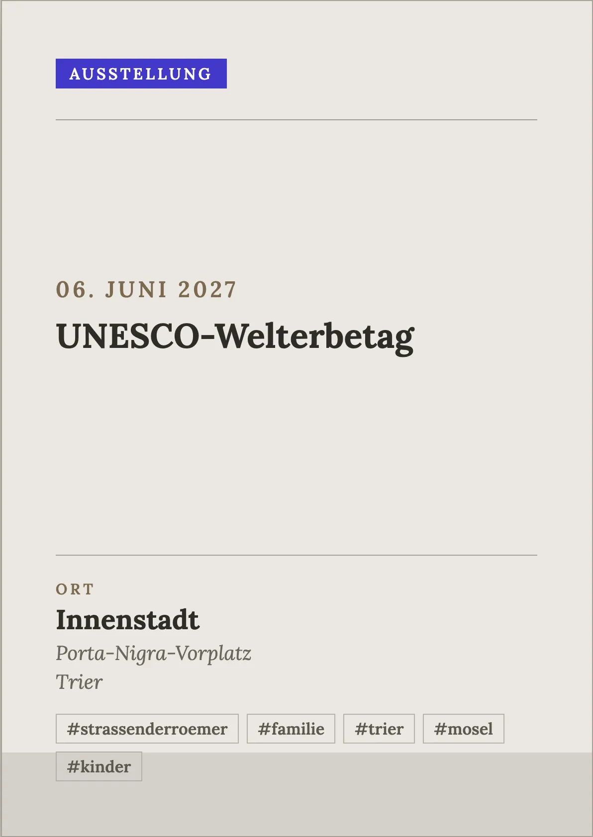 Veranstaltungsflyer