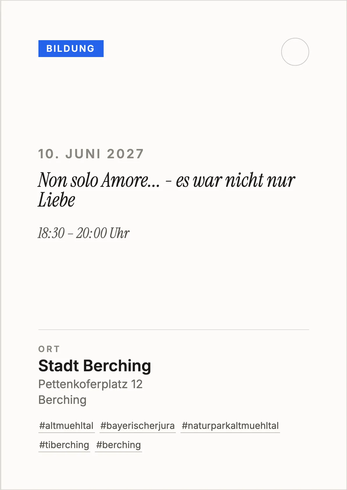 Veranstaltungsflyer
