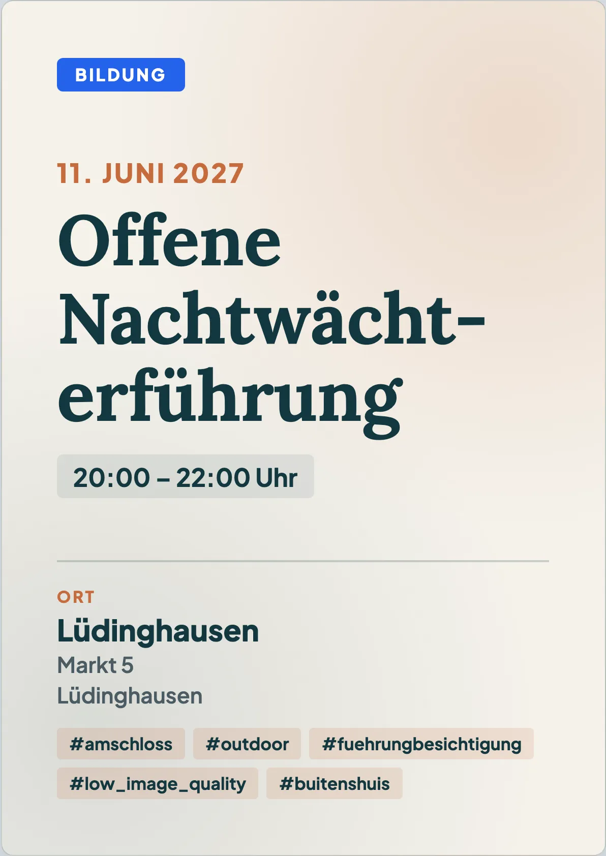 Veranstaltungsflyer