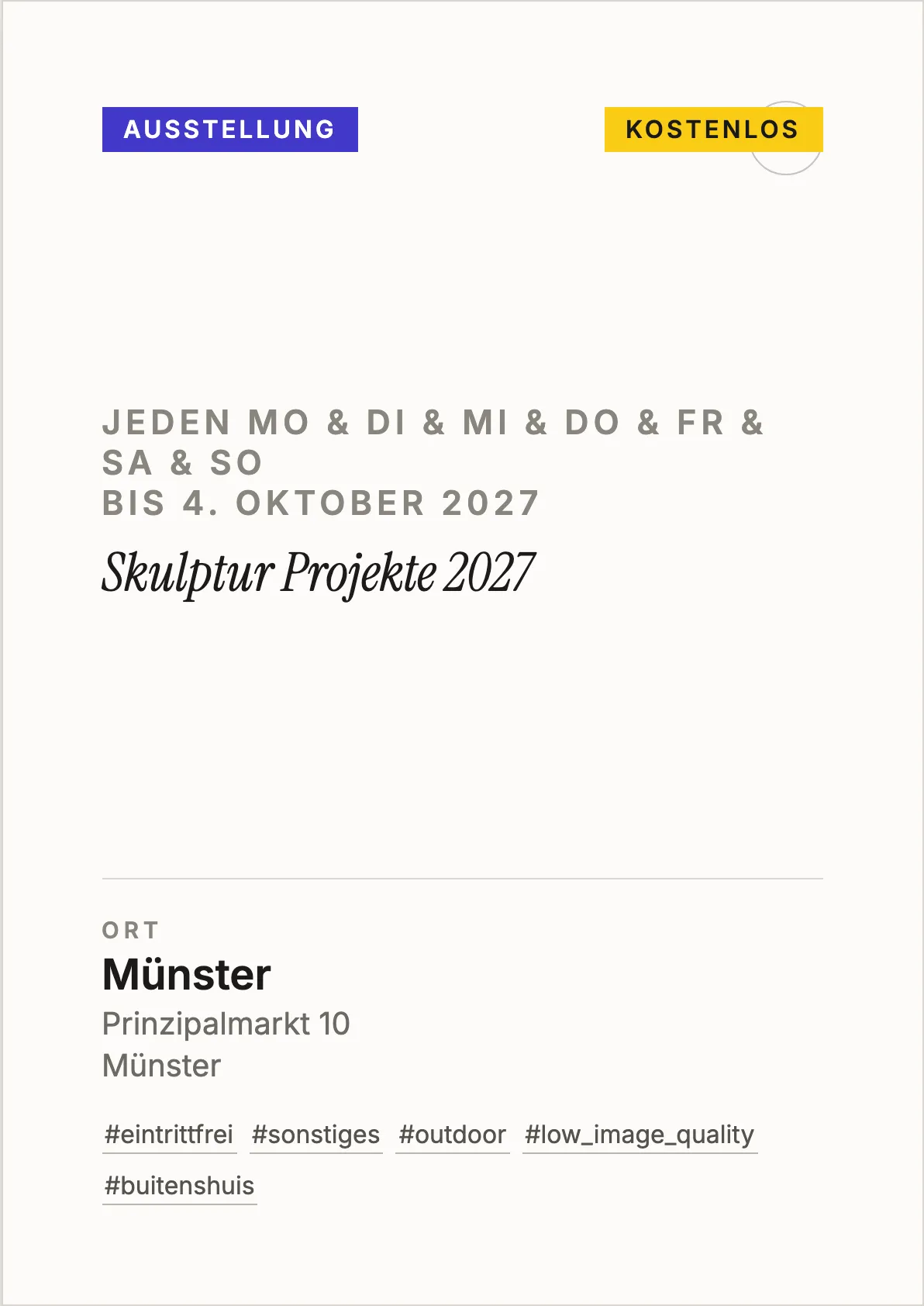 Veranstaltungsflyer