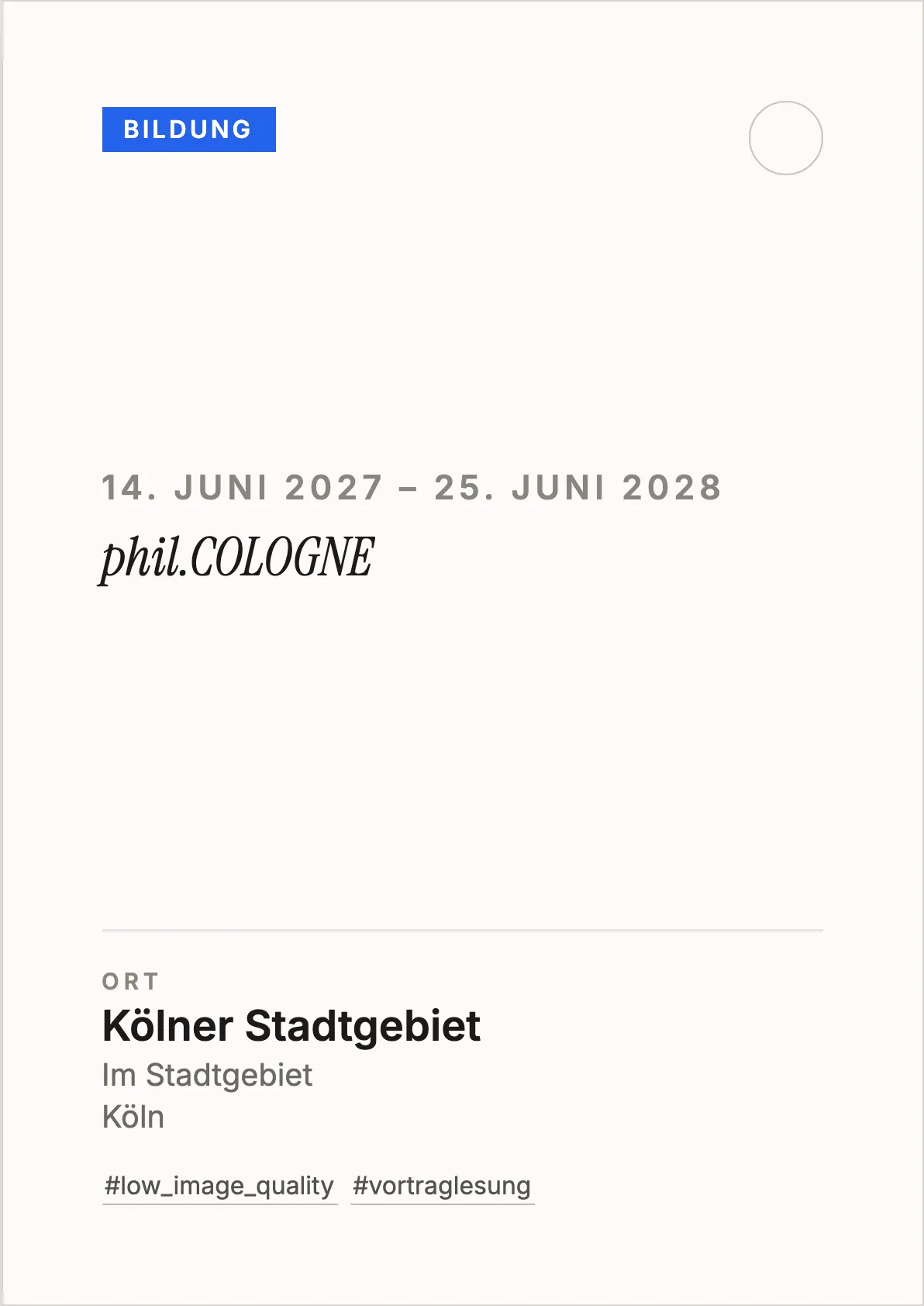 Veranstaltungsflyer