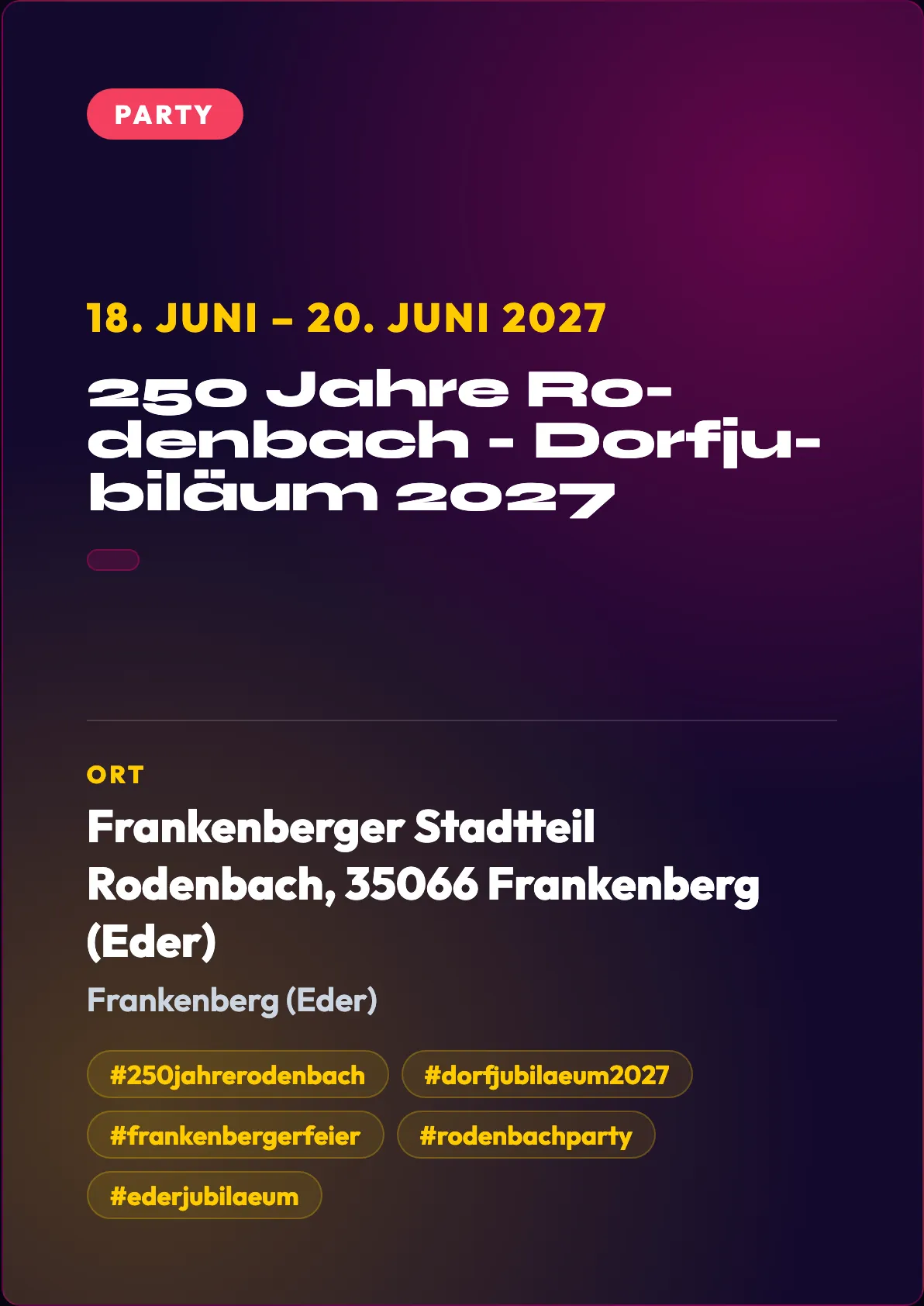 Veranstaltungsflyer