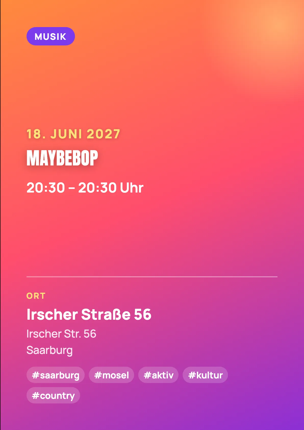 Veranstaltungsflyer