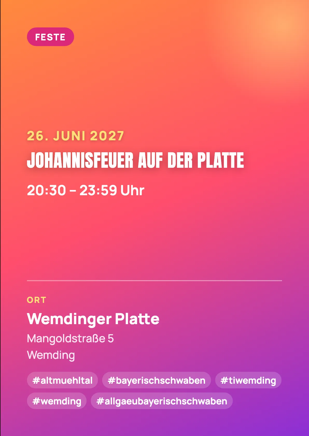 Veranstaltungsflyer