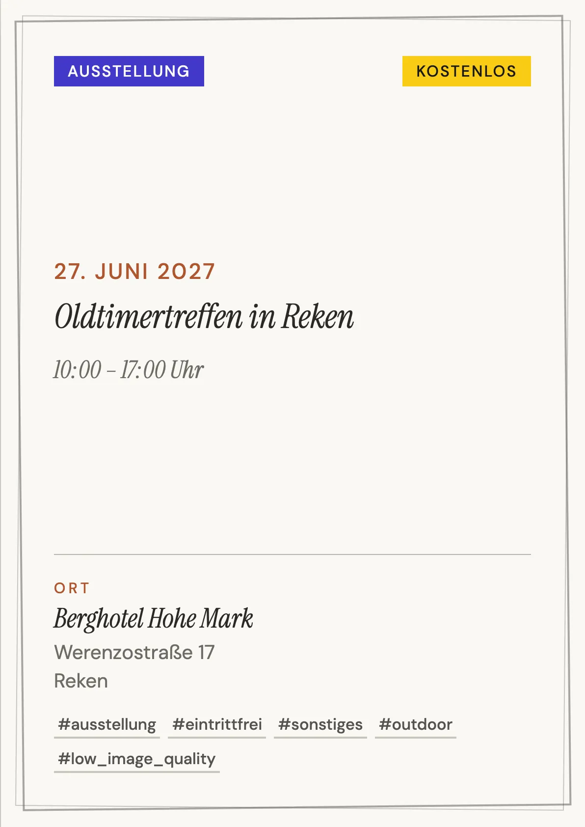Veranstaltungsflyer