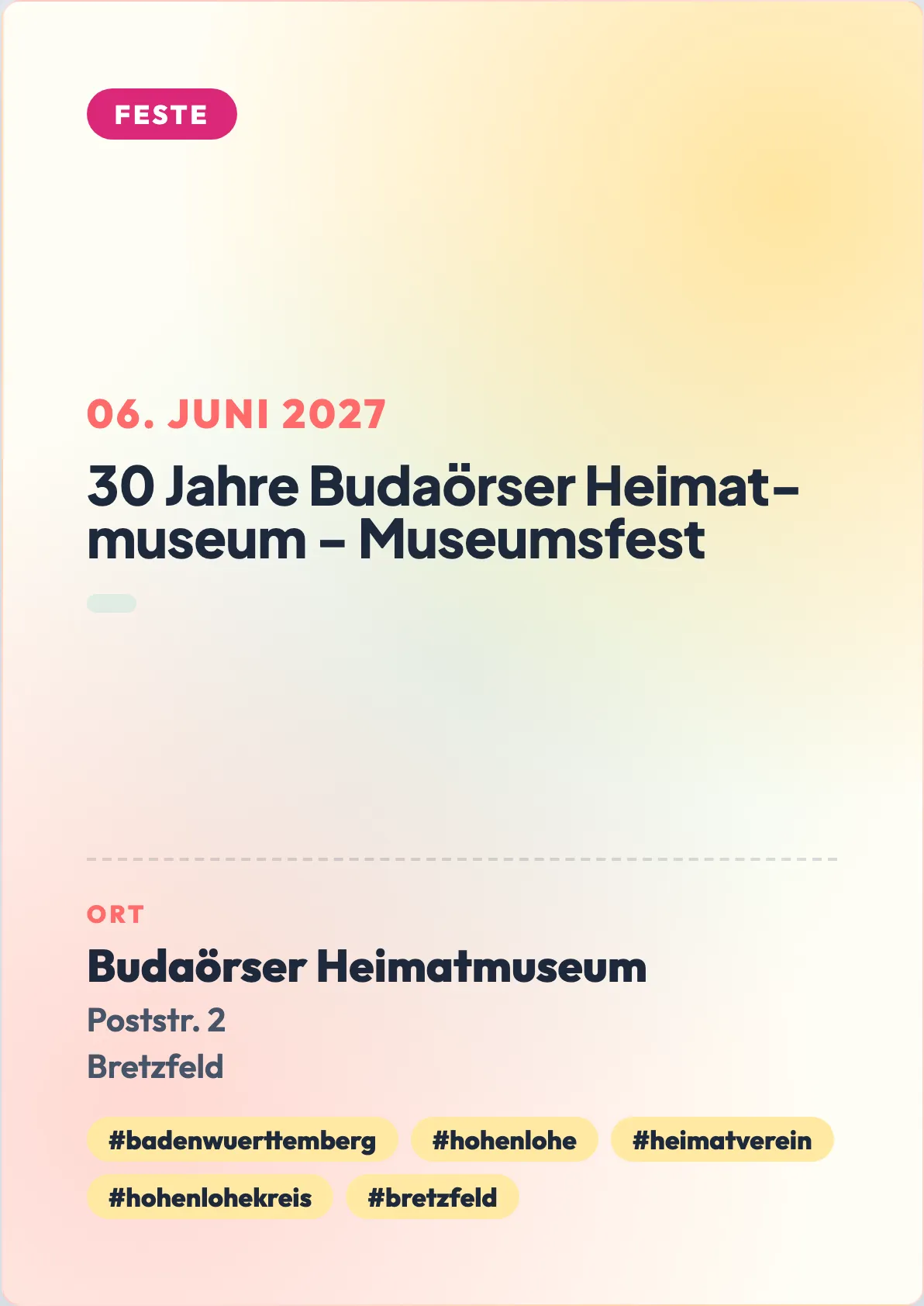 Veranstaltungsflyer