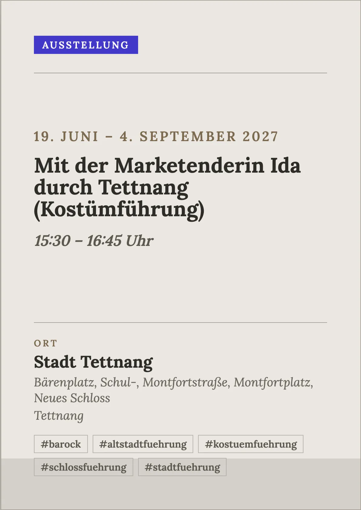 Veranstaltungsflyer