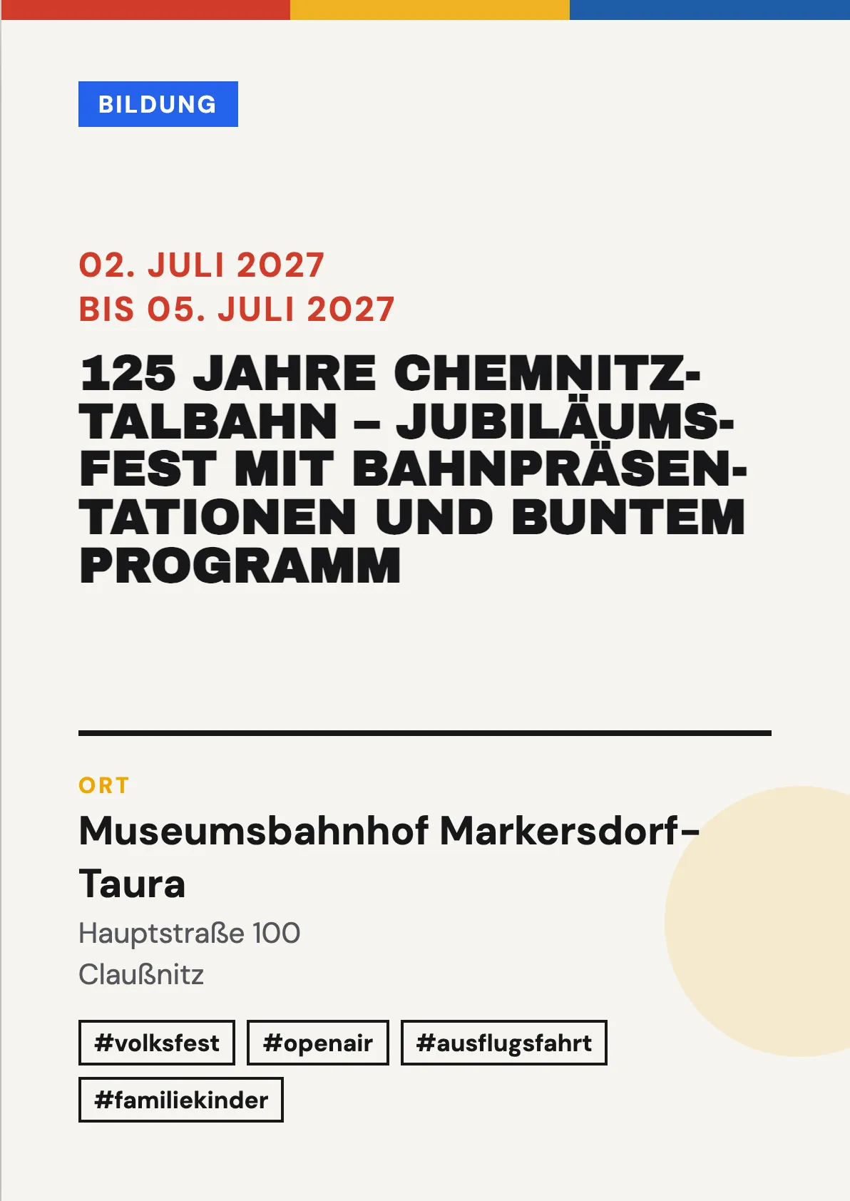 Veranstaltungsflyer