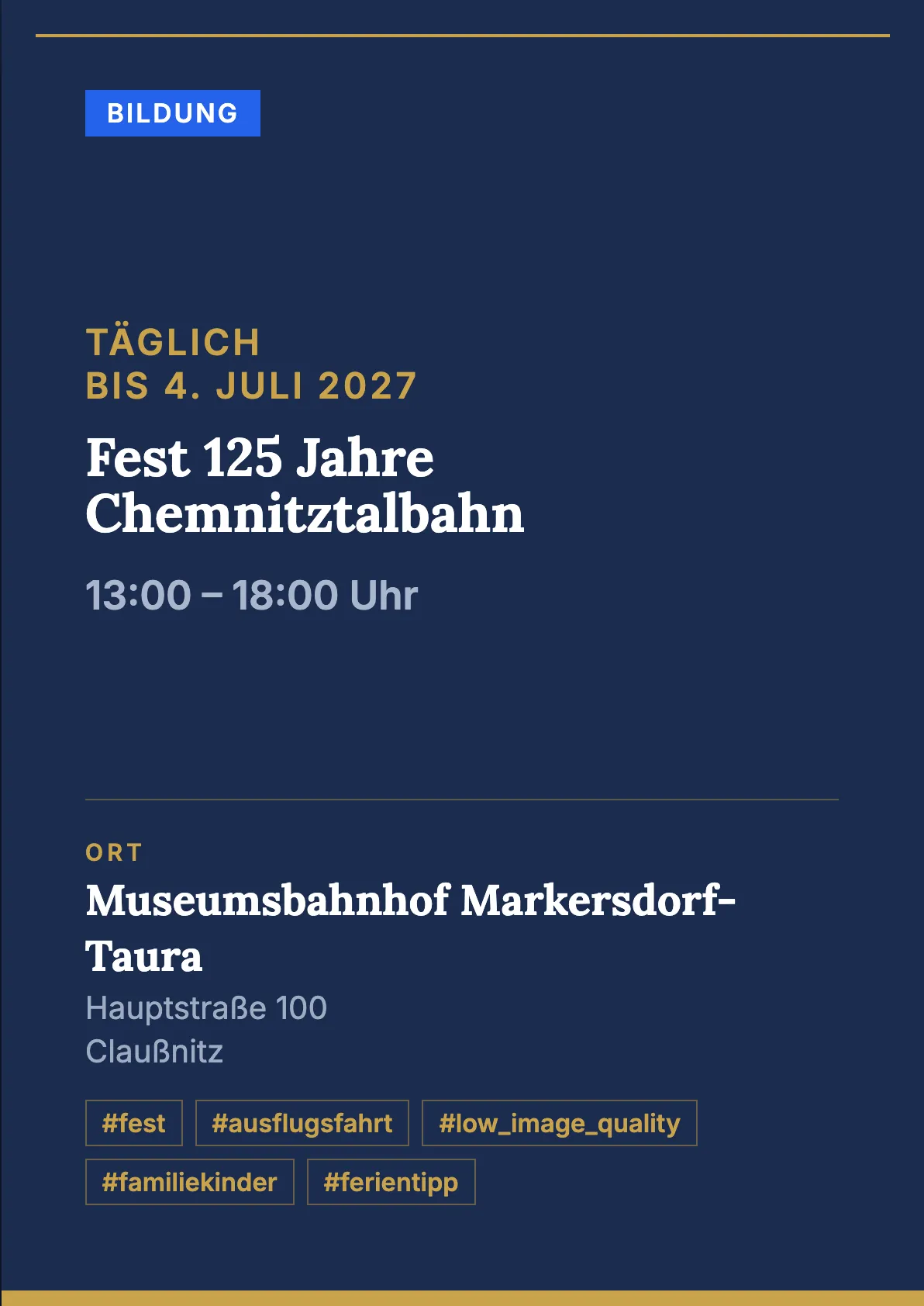Veranstaltungsflyer