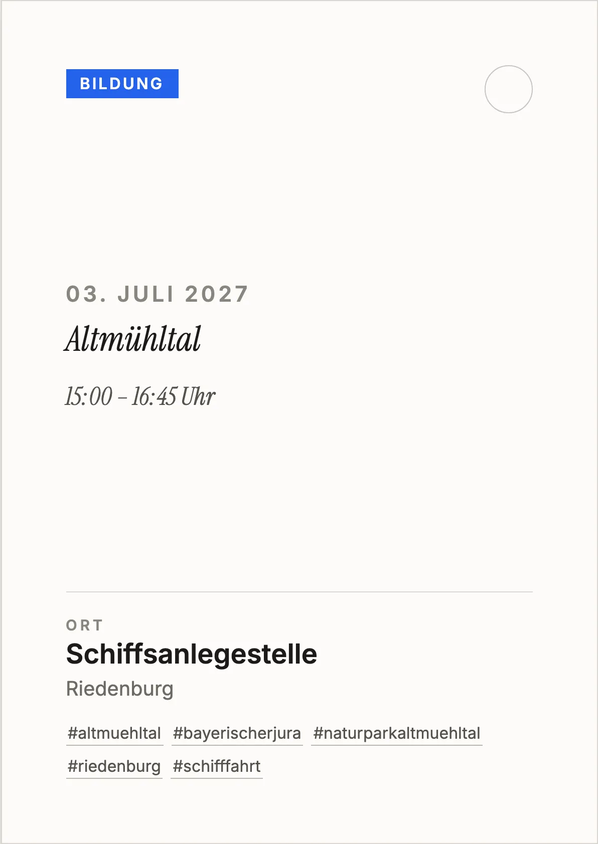 Veranstaltungsflyer