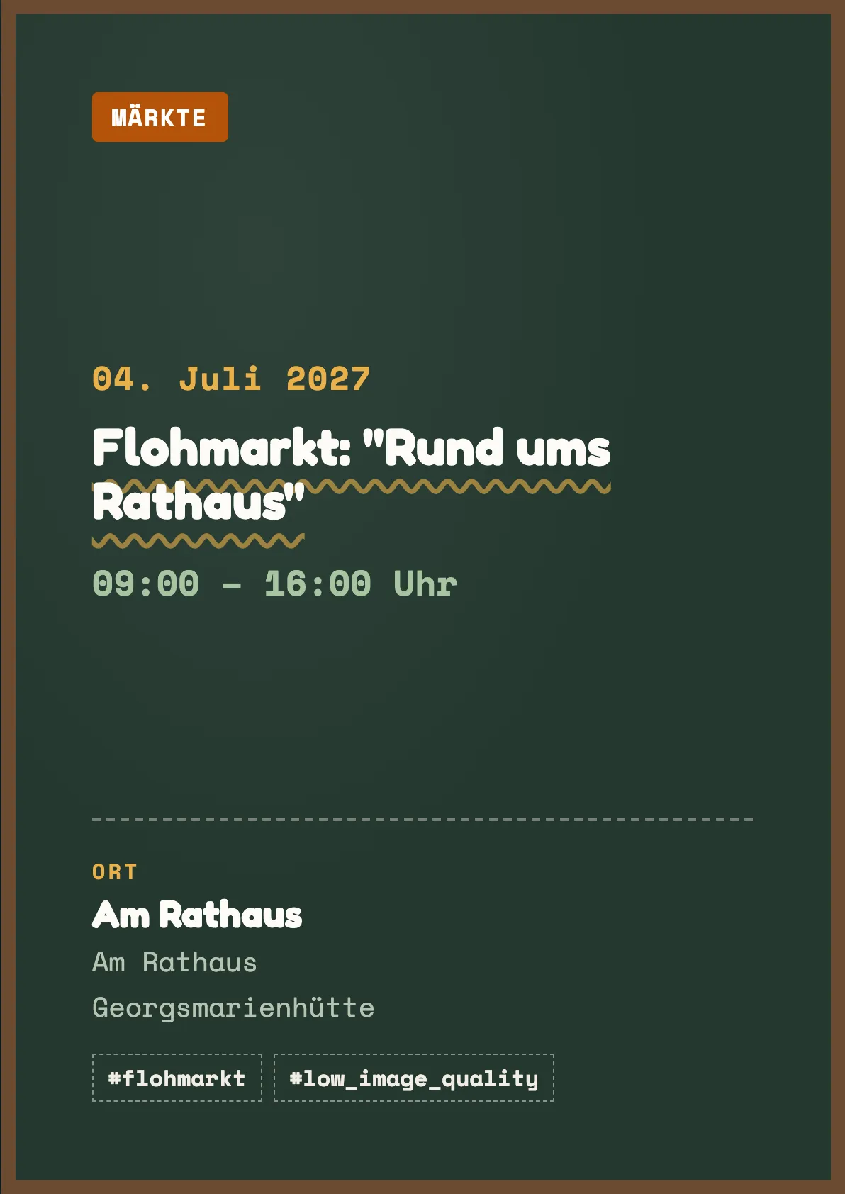 Veranstaltungsflyer