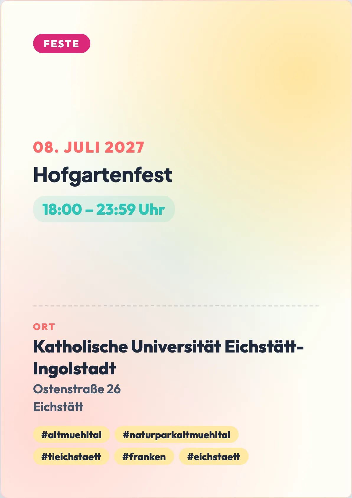 Veranstaltungsflyer