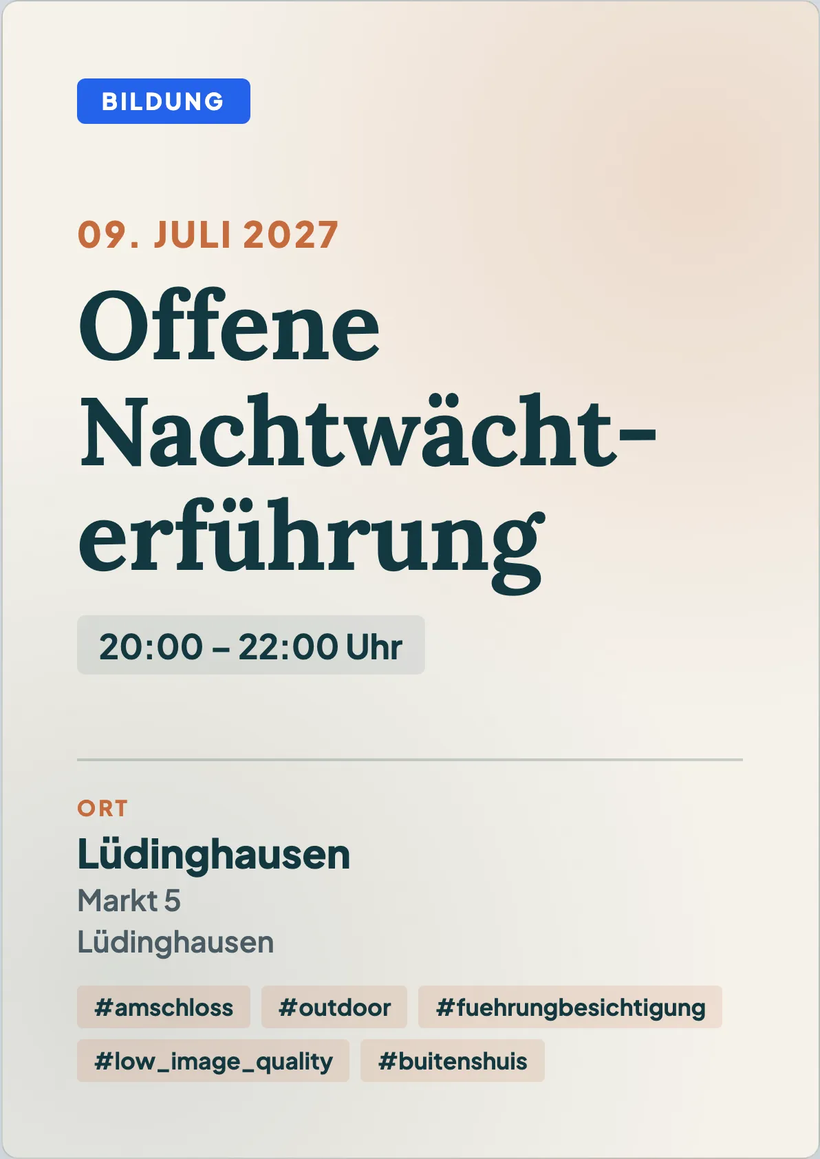 Veranstaltungsflyer