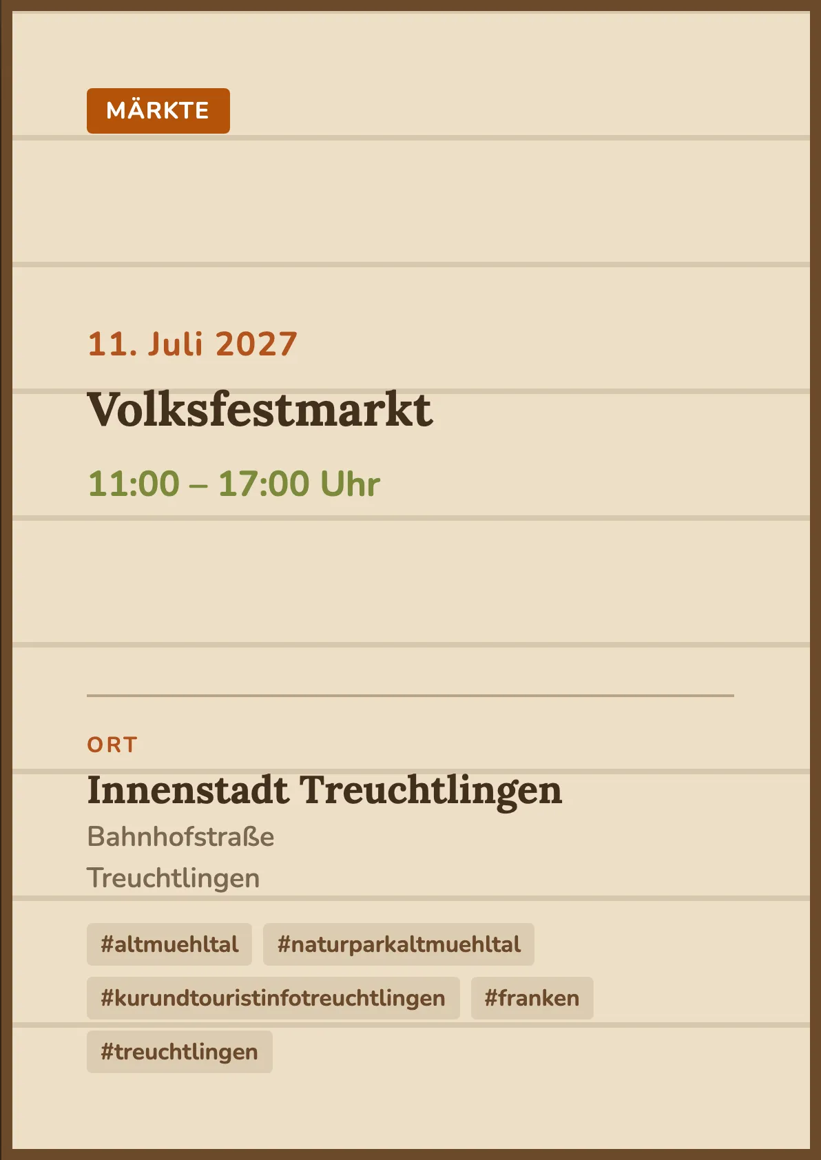 Veranstaltungsflyer