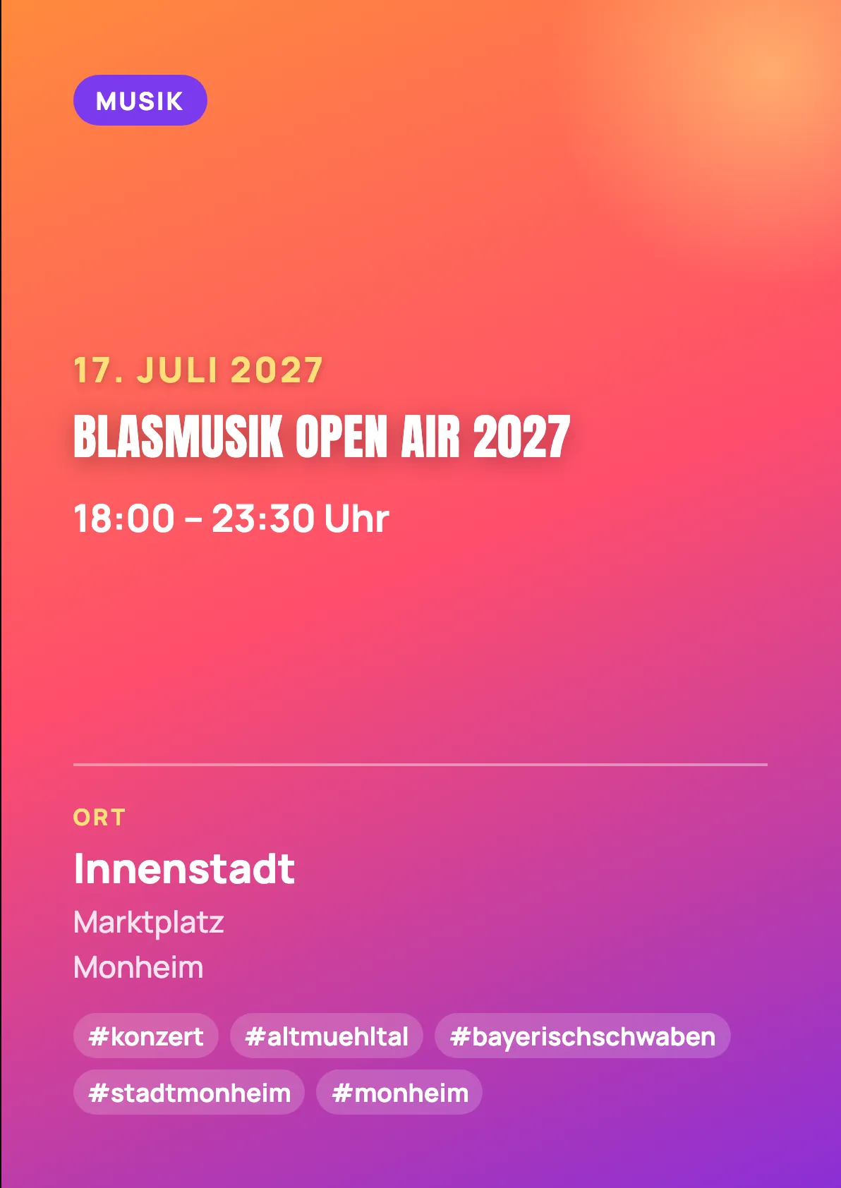 Veranstaltungsflyer