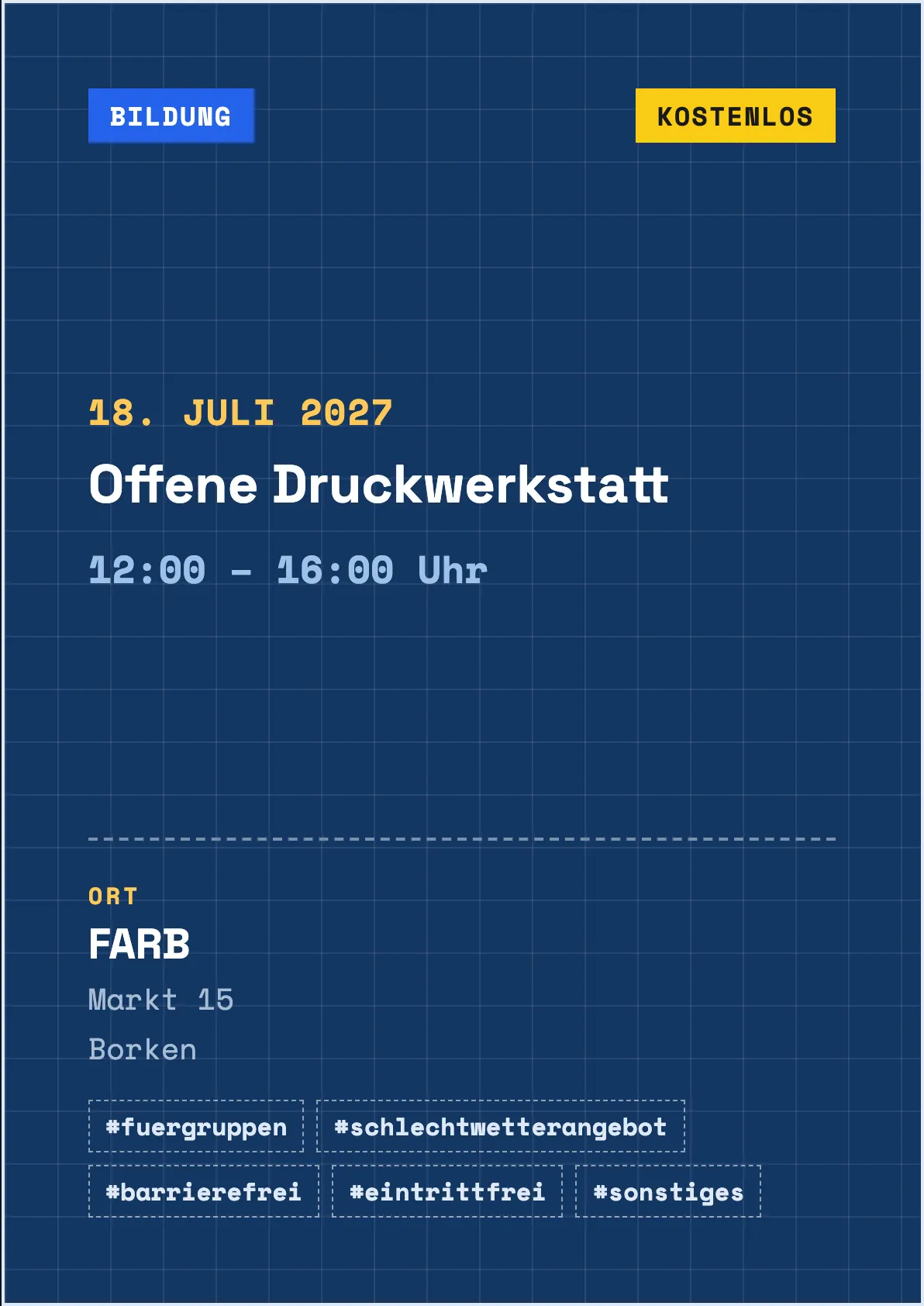 Veranstaltungsflyer