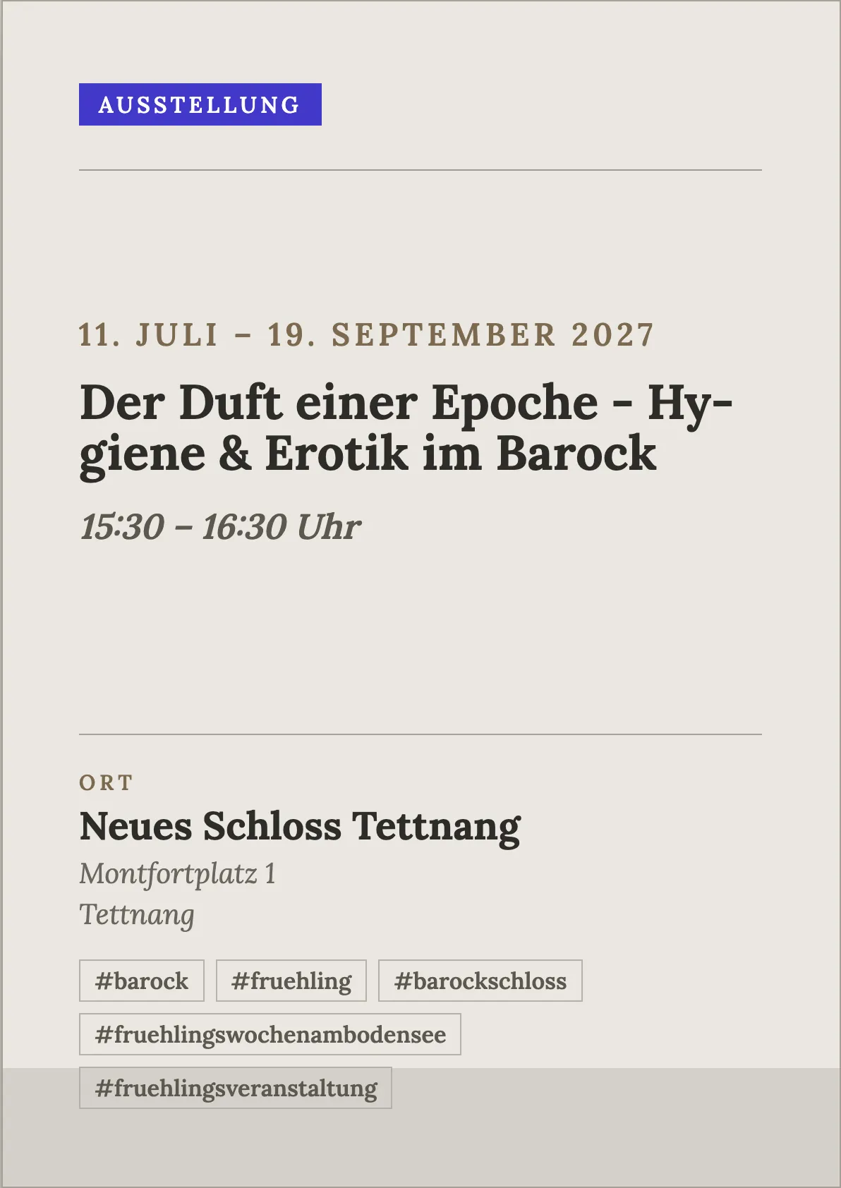 Veranstaltungsflyer