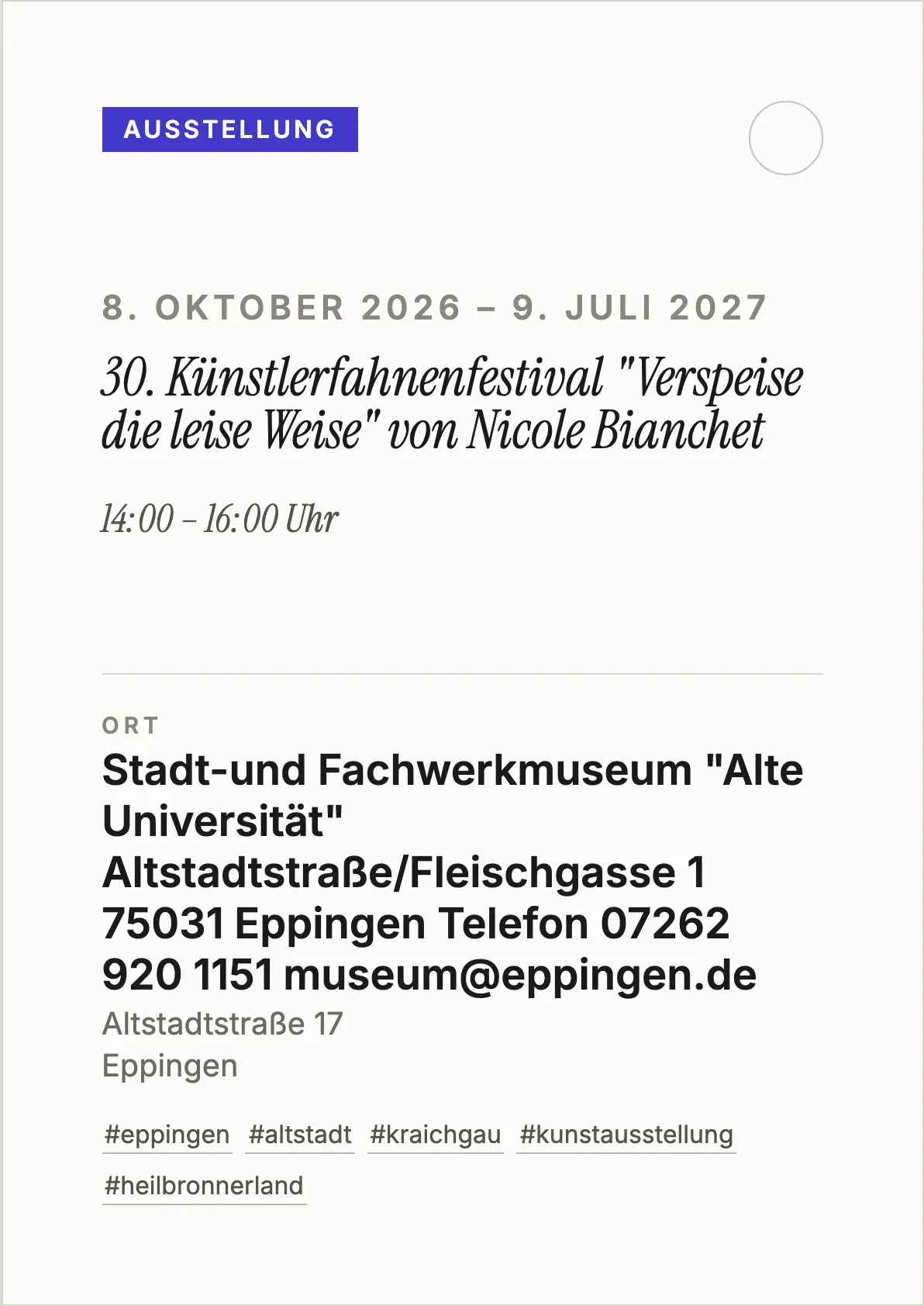 Veranstaltungsflyer