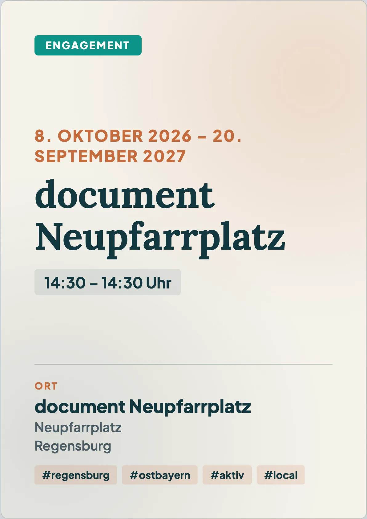 Veranstaltungsflyer