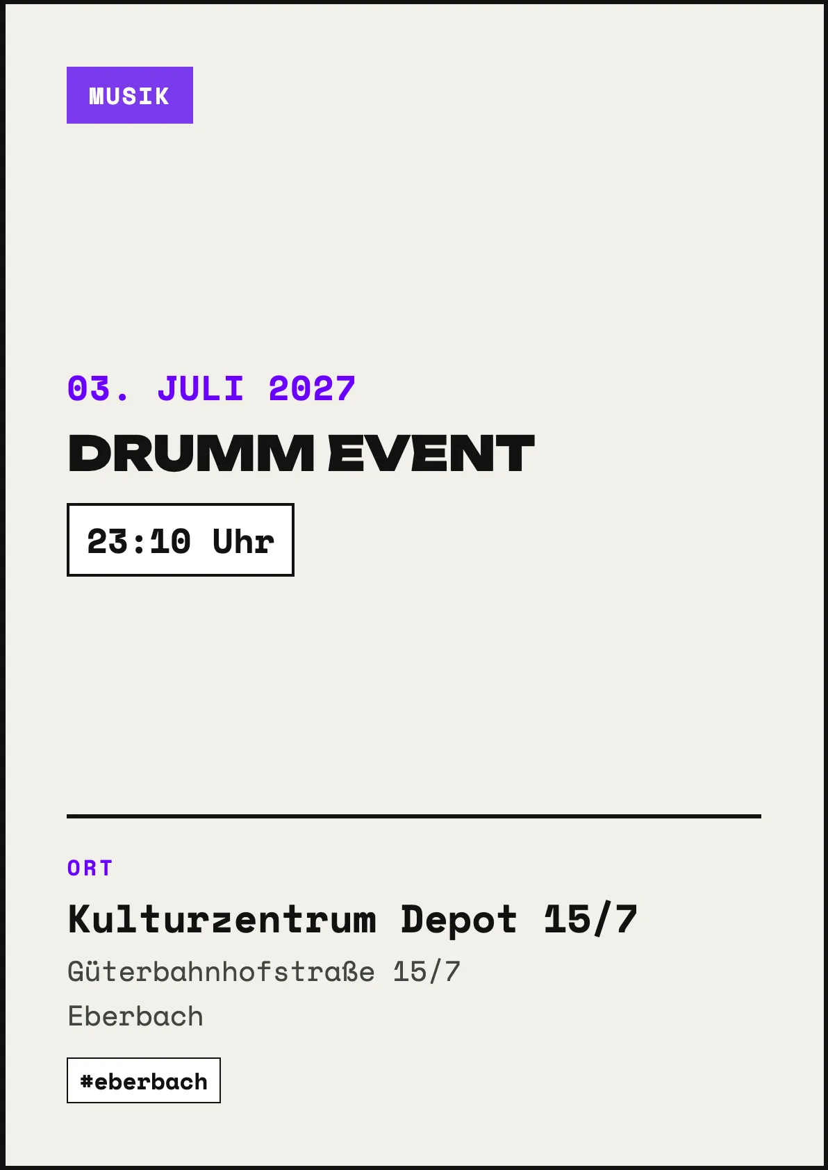 Veranstaltungsflyer