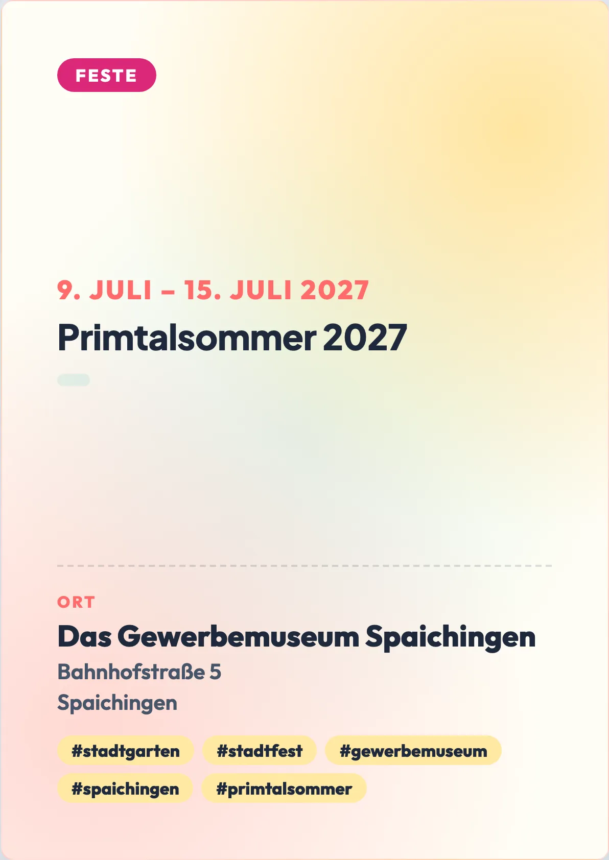 Veranstaltungsflyer