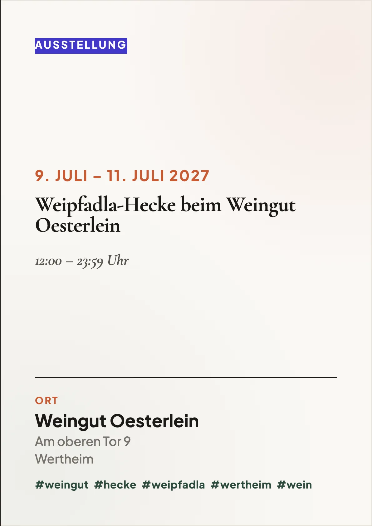 Veranstaltungsflyer