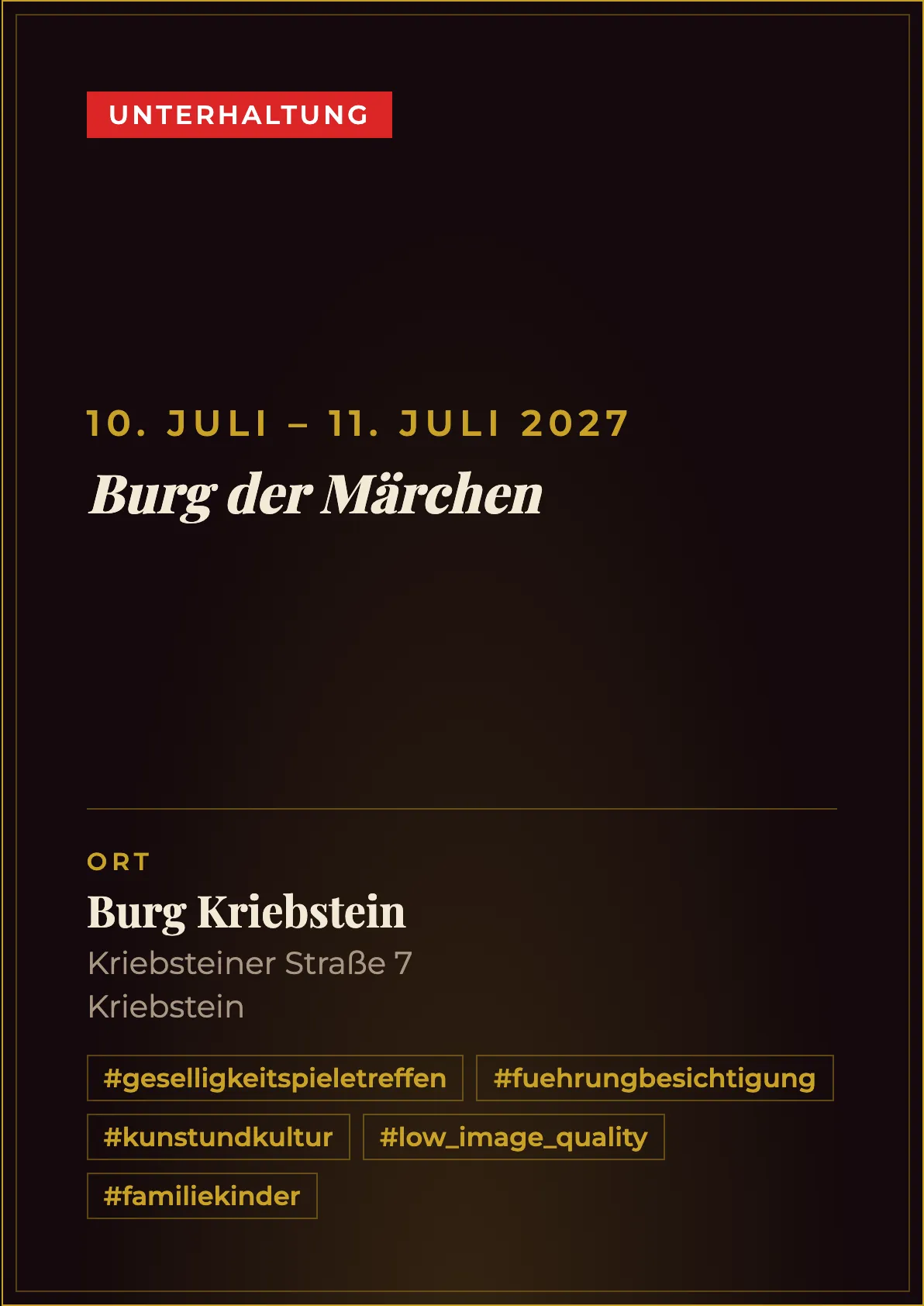 Veranstaltungsflyer