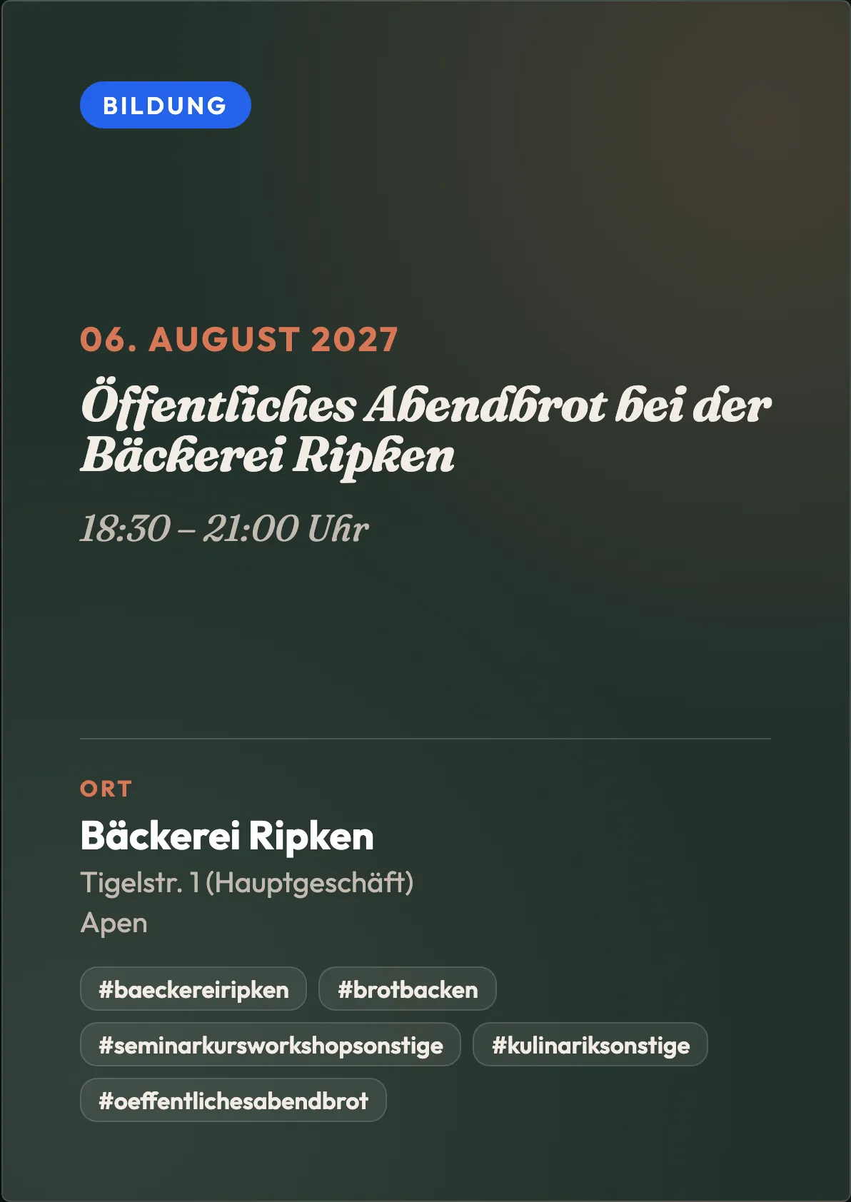 Veranstaltungsflyer