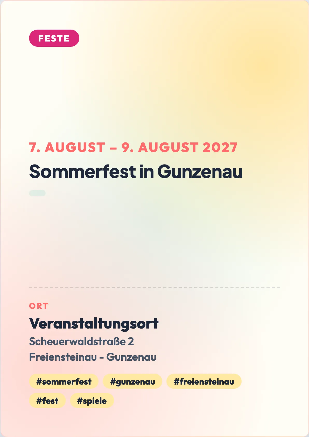 Veranstaltungsflyer