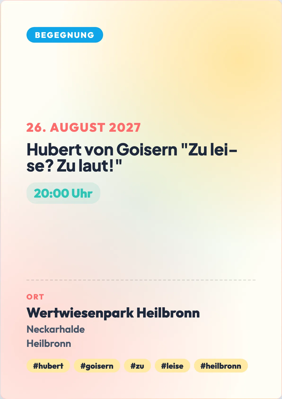 Veranstaltungsflyer