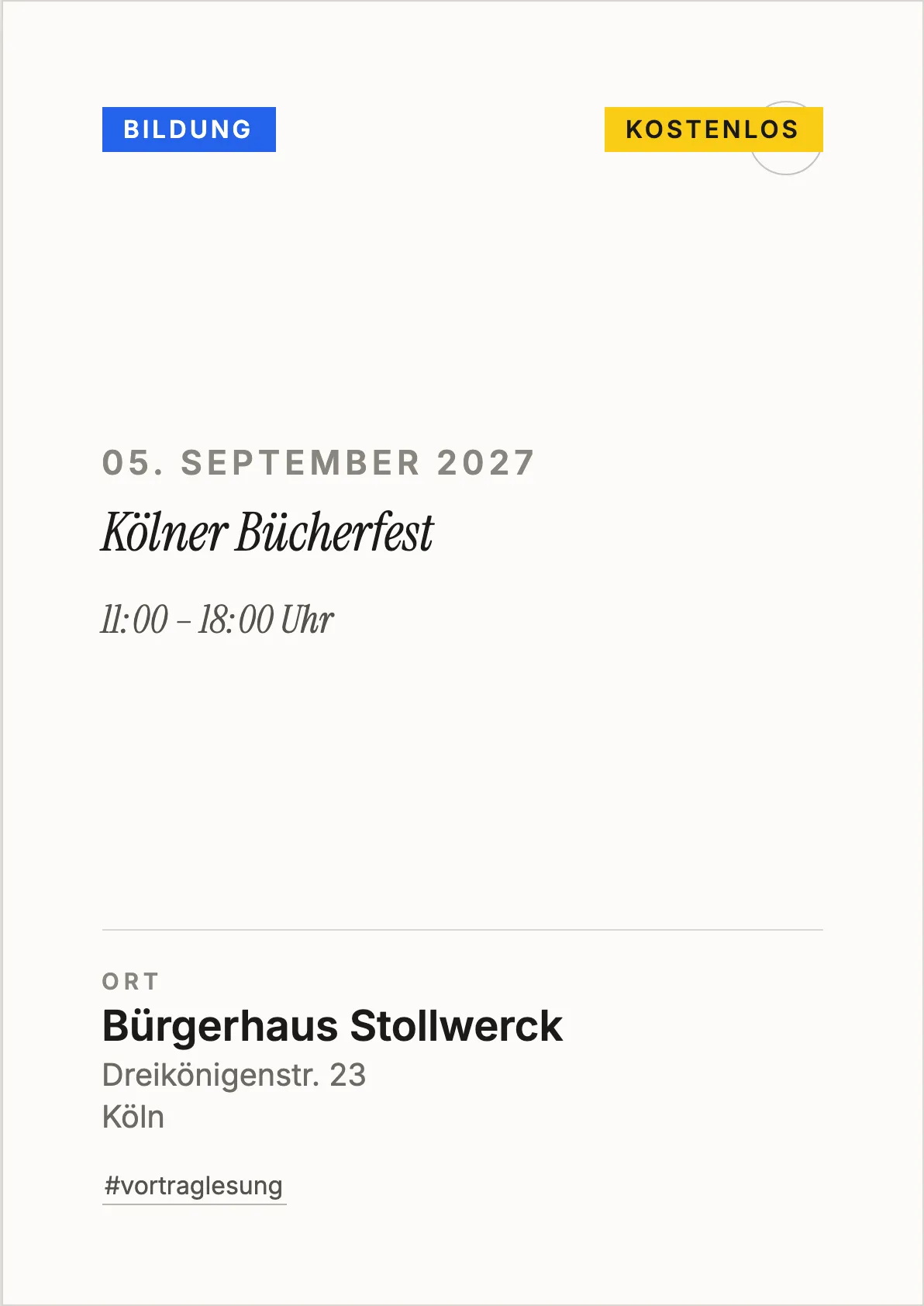 Veranstaltungsflyer