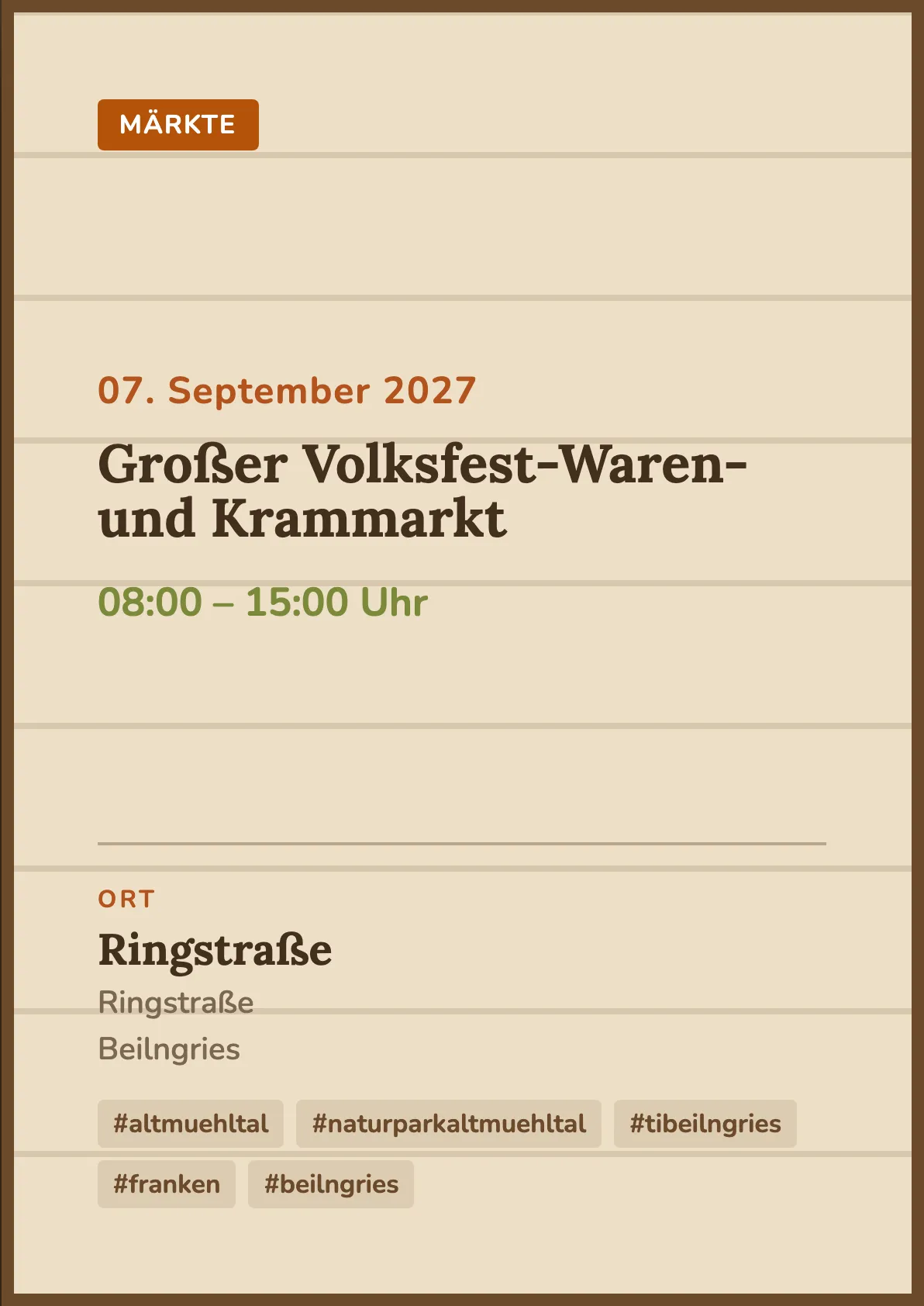 Veranstaltungsflyer