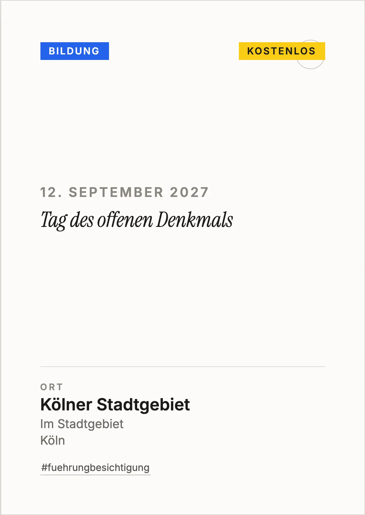 Veranstaltungsflyer