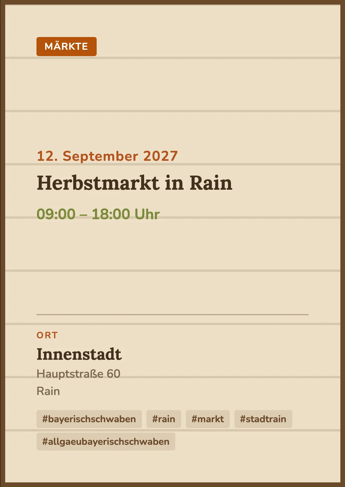 Veranstaltungsflyer