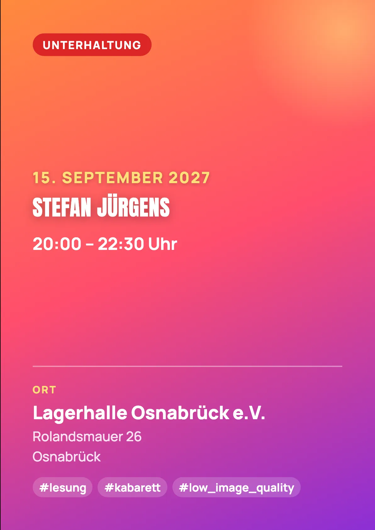 Veranstaltungsflyer