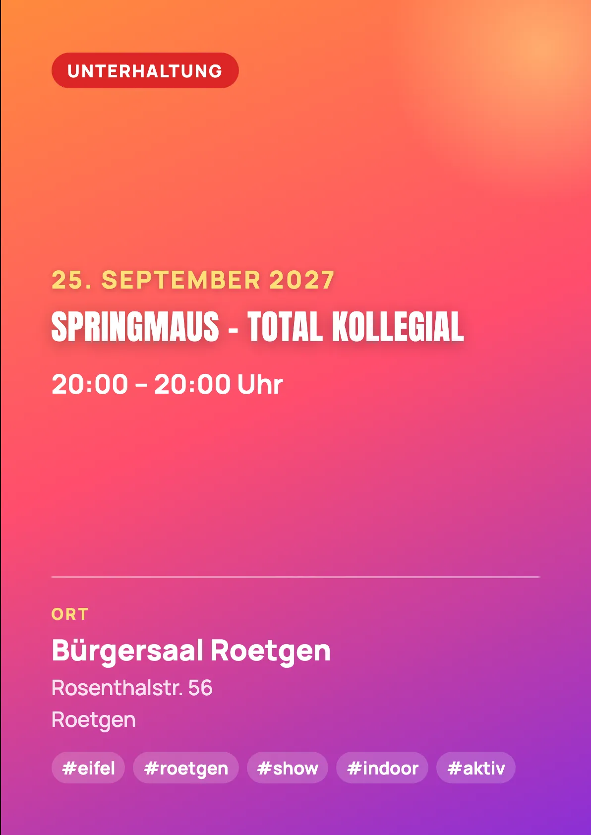 Veranstaltungsflyer